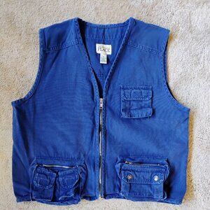 OUTDOOR VEST. LIGHT HOUSES ON BACK SIDE. Women Size 8- Handmade Unique You
